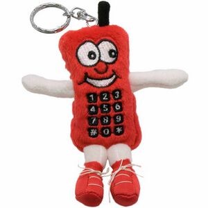4" Red Cell Phone Key Chain