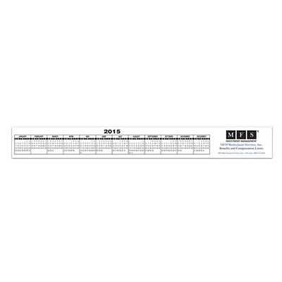 12" Repositionable Vinyl Desk or Monitor Calendar Strip