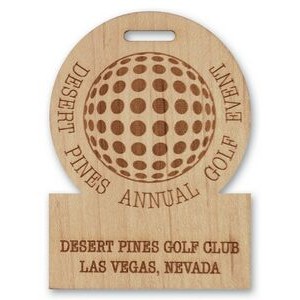 Wood Event/Golf Tags, Custom shape (6-10 Sq. In)