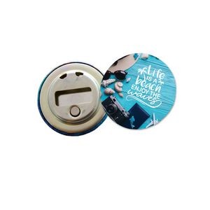 Round Button Magnet w/bottle opener (2.25")