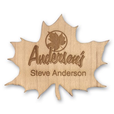 Custom Shape Personalized Wood Badge (6-10 Sq. Inches)