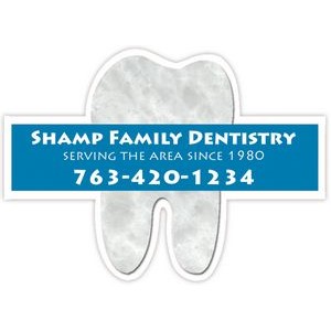 Vinyl Label Full Color (2.125"x3") Tooth Shape