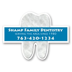 Static Cling Decal (2.25"x3") Tooth Shape