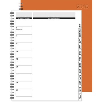 The Director™ Leather Front Monthly Planner w/Chip Back (8.5"x11")