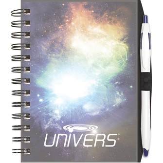 ClearView™ NotePad Journal w/PenPort & Pen (5"x7")