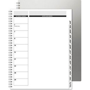 TheDirector Alloy Front Monthly Planner w/Chip Back (8.5