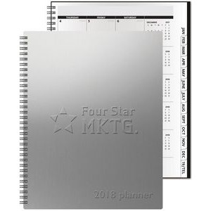 TheAnalyst Alloy Front Monthly Planner w/Chip Back (8.5