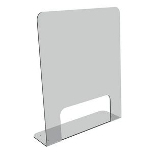 Clear Acrylic 2.5' x 3' Acrylic Bentfoot Partition w/ Transaction Slot