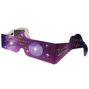 3D Glasses, CHRISTMAS STAR, Holiday Specs - STOCK