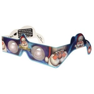 3D Glasses SANTA, Holiday Specs - STOCK