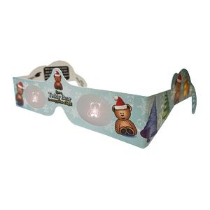 3D Glasses Teddy Bear, Holiday Specs - STOCK