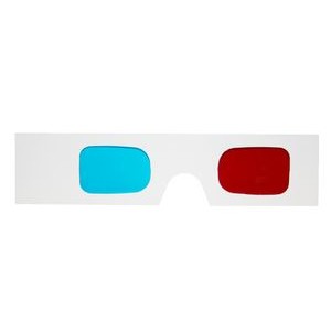 3D Glasses Anaglyph Hand Held Viewers - PLAIN WHITE STOCK