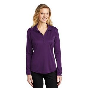 Ladies Port Authority Silk Touch Long Sleeve Performance Polo Shirt