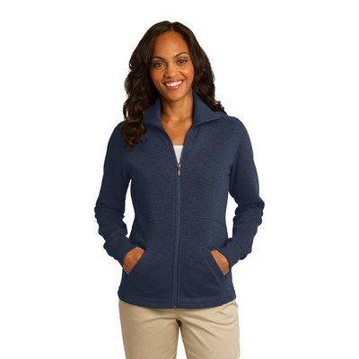Port Authority® Ladies' Slub Fleece Full-Zip Jacket