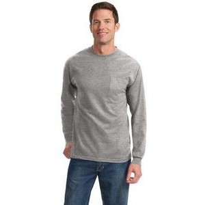 Port & Company® Men's Long Sleeve Essential Tall Pocket T-Shirt