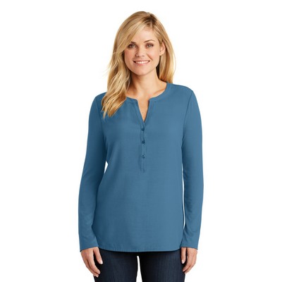 Port Authority® Ladies' Concept Henley Tunic Shirt