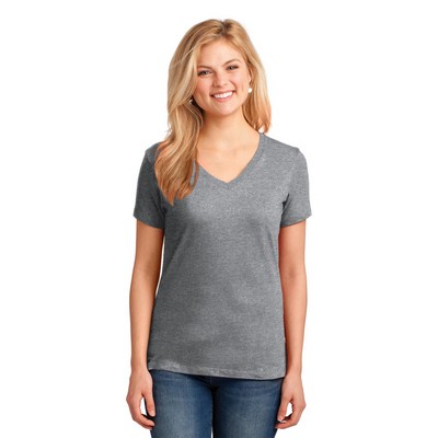 Port & Company® Ladies' Core Cotton V-Neck T-Shirt