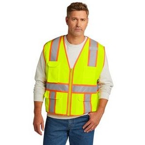 CornerStone® ANSI 107 Class 2 Surveyor Zippered Two-Tone Vest