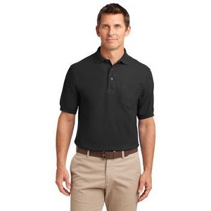 Port Authority Tall Silk Touch Polo Shirt w/ Pocket