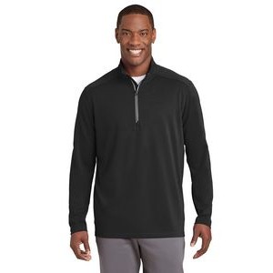 Sport-Tek® Men's Sport-Wick® Textured 1/4-Zip Pullover Shirt