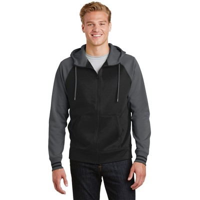 Sport-Tek® Men's Sport-Wick® Varsity Fleece Full-Zip Hooded Jacket