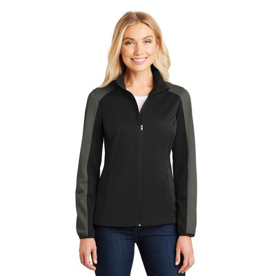 Port Authority® Ladies' Active Colorblock Soft Shell Jacket