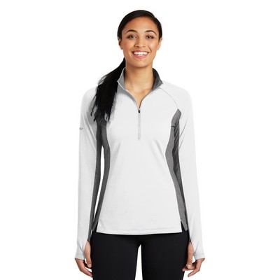 Sport-Tek® Ladies' Sport-Wick® Stretch Contrast 1/2-Zip Pullover Sweatshirt