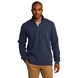 Port Authority® Men's Slub Fleece 1/4-Zip Pullover Sweater