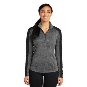 Sport-Tek Ladies' PosiCharge Electric Heather Colorblock 1/4-Zip Pullover Sweatshirt