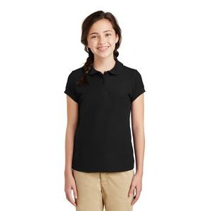 Port Authority® Silk Touch™ Girl's Peter Pan Collar Polo Shirt