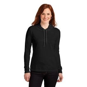 Anvil® Ladies' 100% Combed Ring Spun Cotton Long Sleeve Hooded T-Shirt