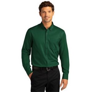 Port Authority® Long Sleeve SuperPro™ React™ Twill Shirt