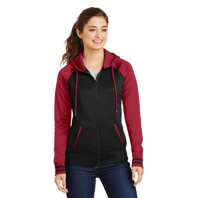 Sport-Tek® Ladies' Sport-Wick® Varsity Fleece Full-Zip Hooded Jacket