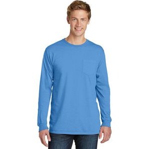 Port & Company® Men's Beach Wash™ Garment-Dyed Long Sleeve Pocket Tee