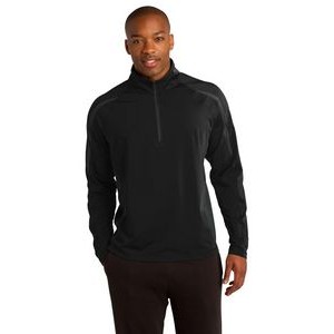 Sport-Tek® Men's Sport-Wick® Stretch 1/2-Zip Colorblock Pullover Sweatshirt