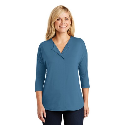 Port Authority® Ladies' Concept 3/4 Sleeve Soft Split Neck Top