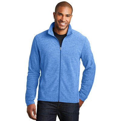 Port Authority® Men's Heather Microfleece Full-Zip Jacket