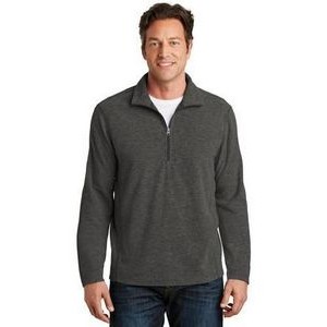 Port Authority® Men's Heather Microfleece 1/2-Zip Pullover Jacket