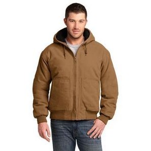 Cornerstone Washed Duck Cloth Insulated Hooded Work Jacket