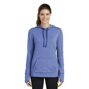 Sport-Tek Ladies' PosiCharge Tri-Blend Wicking Fleece Hooded Pullover Sweater