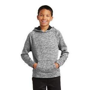 Sport-Tek® Youth PosiCharge® Electric Heather Fleece Hooded Pullover Sweater
