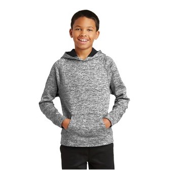 Sport-Tek® Youth PosiCharge® Electric Heather Fleece Hooded Pullover Sweater