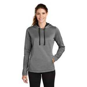 Sport-Tek® Ladies' PosiCharge® Sport-Wick® Heather Fleece Hooded Pullover