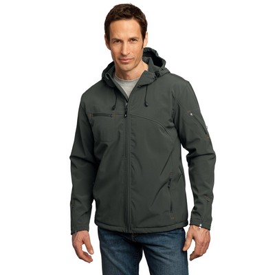 Port Authority® Men's Textured Hooded Soft Shell Jacket