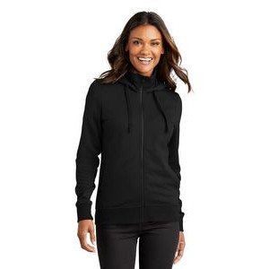 Port Authority® Ladies Smooth Fleece Hooded Jacket