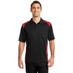 CornerStone® Select Snag-Proof Two Way Colorblock Pocket Polo Shirt