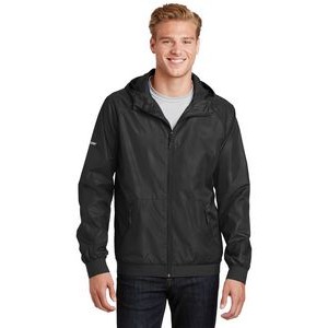 Sport-Tek® Men's Embossed Hooded Wind Jacket
