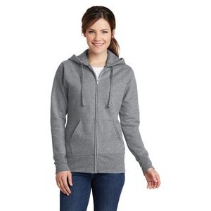 Port & Company Ladies' Core Fleece Full-Zip Hooded Sweatshirt