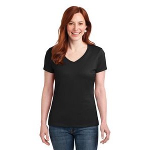 Hanes Ladies Perfect-T Cotton V-Neck T-Shirt