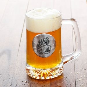 Beer Mug w/Aluminum Medallion